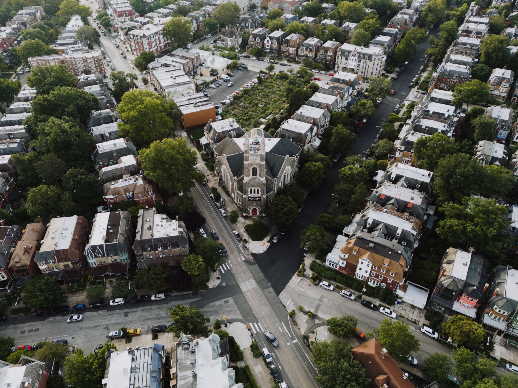 An aerial view of the neighbourhood around Northgate
