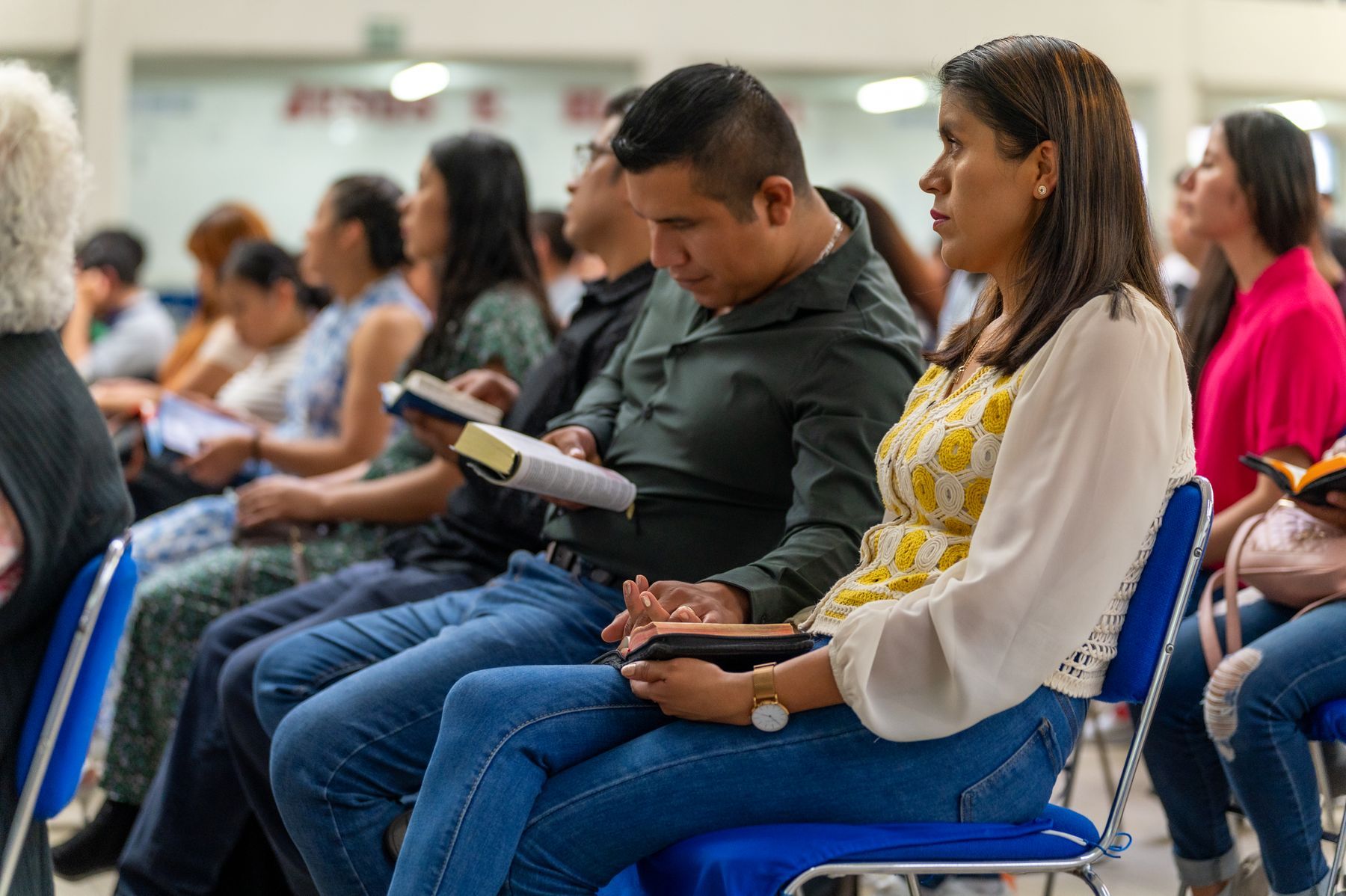 People seated together during a gathering